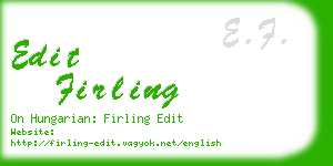 edit firling business card